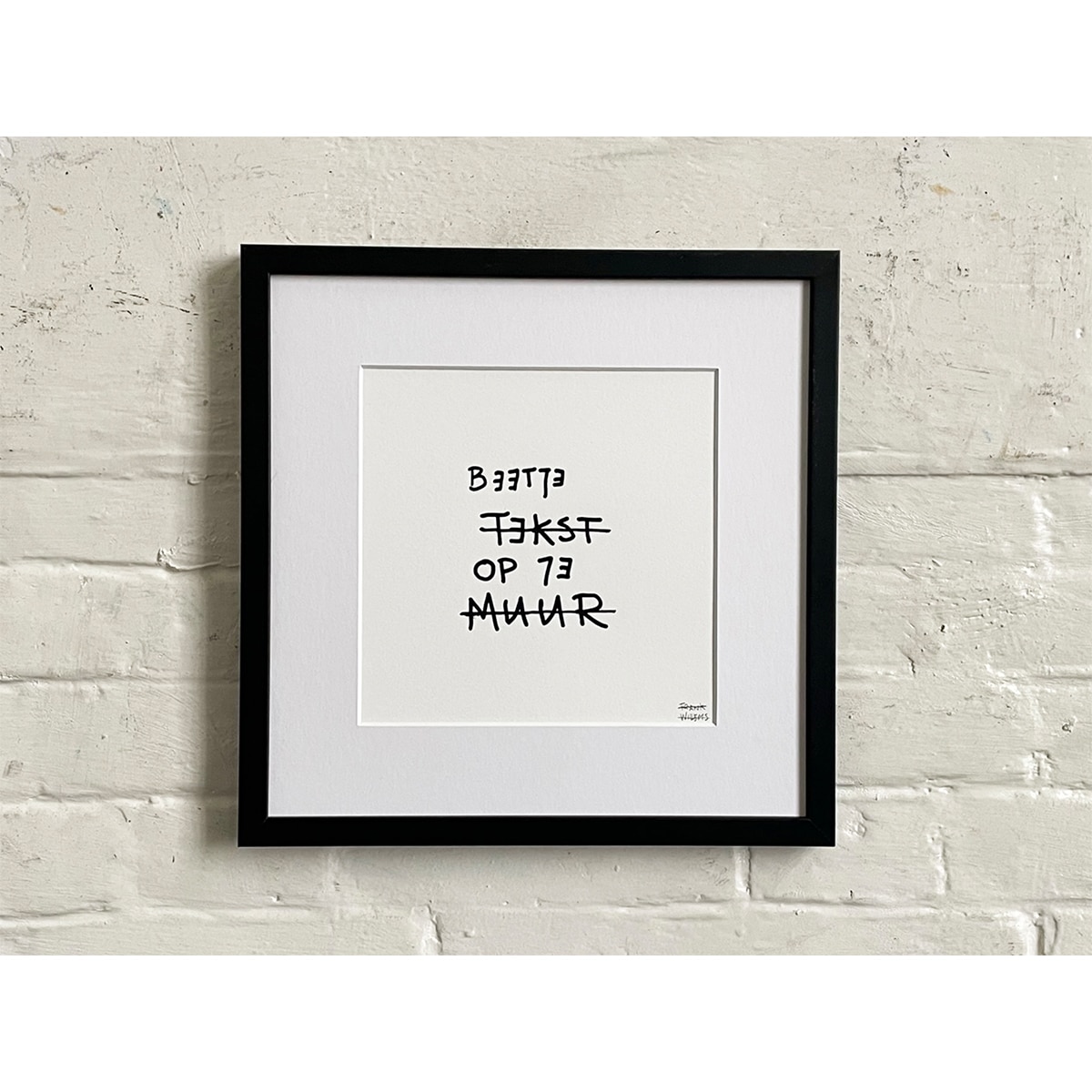 Limited Edt. Text Print – BEETJE TEKST OP DE MUUR