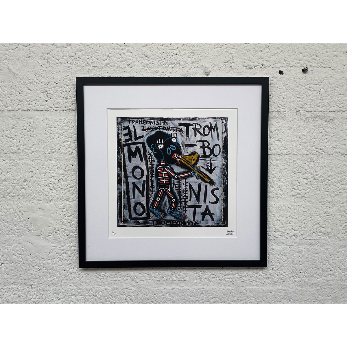 Limited Edt. Art Print – EL MONO TROMBONISTA