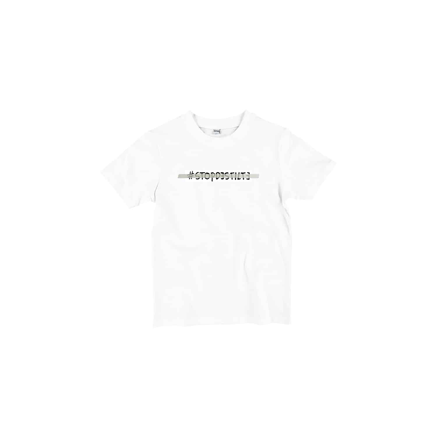 KIDS T-SHIRT – #STOPDESTILTE – WHITE